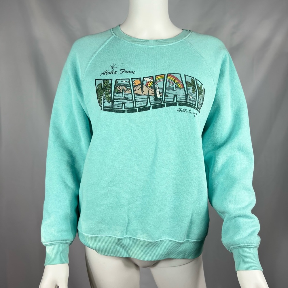 90’s Billabong Sweatshirt | Powder Blue | Size Med | Hawaii Sweatshirt